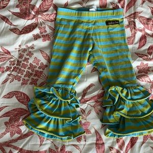 Matilda Jane Paint by Numbers striped ruffle pants